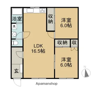 ニューライフ大関【203号室】の間取り