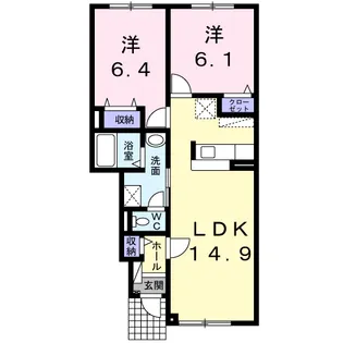 アリ・ビラⅡ【1階】の間取り