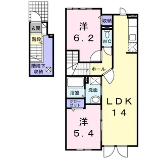 ベルオーブW【2階】の間取り