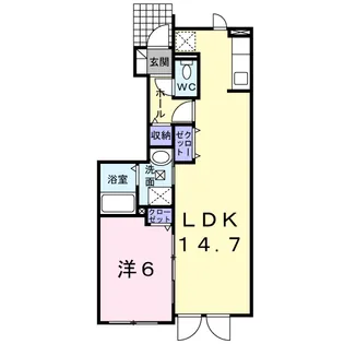 ベルアンジュ【1階】の間取り