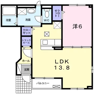 ラフレシールカルム【1階】の間取り