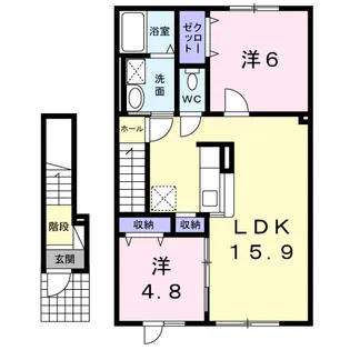 ラルジュ ガーデンⅠ【2階】の間取り