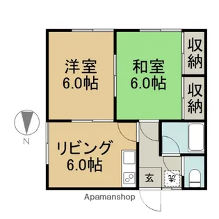 コーポFUJI【1号室】の間取り