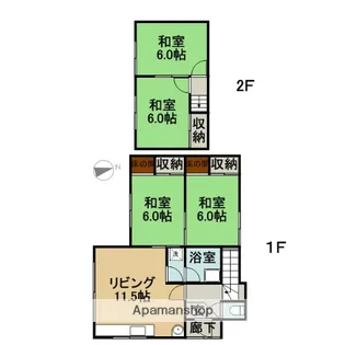 北海道滝川市扇町3丁目【一戸建】の間取り