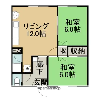 ハイツかねよしB【2階】の間取り