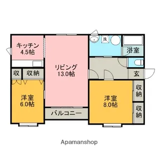 つばさマンションC棟【301号室】の間取り