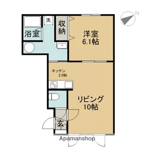 CIEL【203号室】の間取り