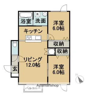 FINO【202号室】の間取り