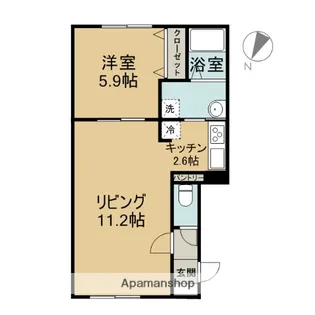 アリュール【2階】の間取り