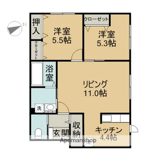 SUMIKA中央【203号室】の間取り
