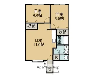 ユーコーポD【101号室】の間取り