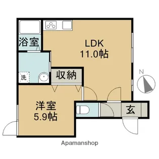 ドエル2【202号室】の間取り