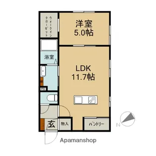 ノルフィーノ・クラッシー【D-1号室】の間取り