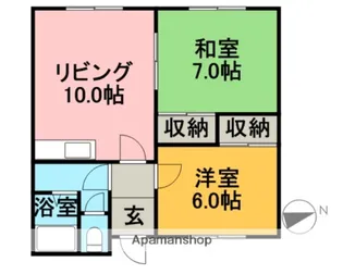 第3ハイツ中村【1階】の間取り