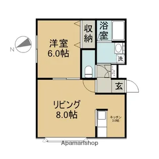 ドミールモエ大町C【201号室】の間取り
