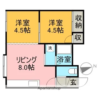 ハイツごとう【2階】の間取り