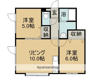 ディアコート【2階】の間取り