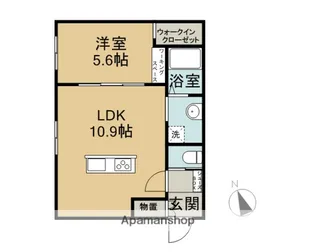 マレッセパッソ【201号室】の間取り