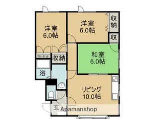 アスワンA【1階】の間取り