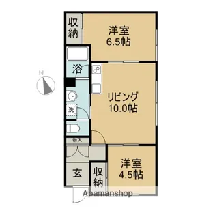 コーポアサヒⅡ【105号室】の間取り