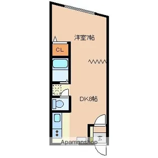 オリス砂川C【104号室】の間取り