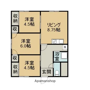 マンション成吉思汗【1階】の間取り