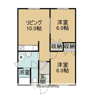 アルファイースト【2階】の間取り