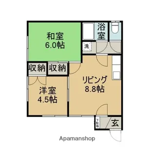 泉町1丁目ハイツ【5号室】の間取り