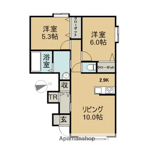 ルタンⅠ【102号室】の間取り