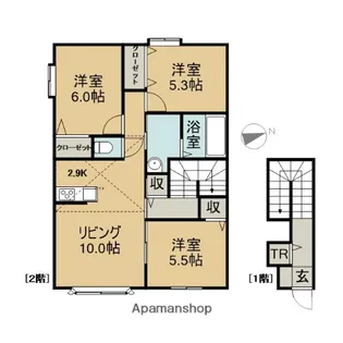 ルタンⅠ【201号室】の間取り