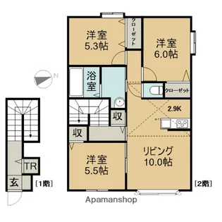 ルタンⅠ【202号室】の間取り