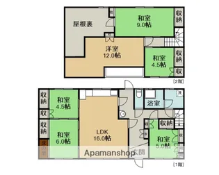 北海道赤平市若木町東1丁目【一戸建】の間取り