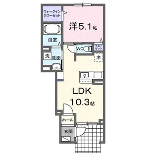ブリッサ砂川S Ⅰ【1階】の間取り