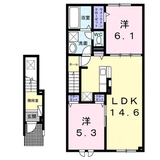ティエラⅢ【2階】の間取り