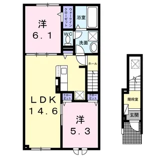 ティエラⅢ【2階】の間取り