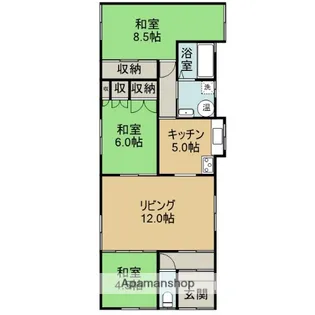 北海道歌志内市字文珠【一戸建】の間取り