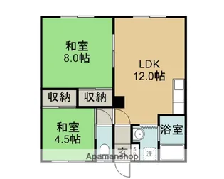 コーポスカイ【101号室】の間取り