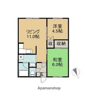 メゾンドヴィル新町【302号室】の間取り
