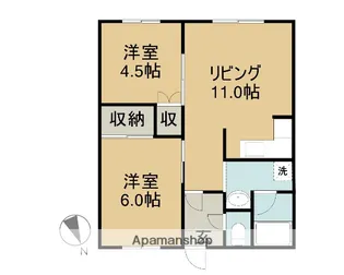 メゾンドヴィル新町【303号室】の間取り