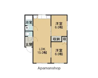 フラワーマンション2号館【H号室】の間取り