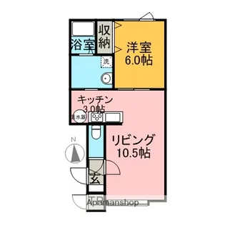 ピアチェーレ【204号室】の間取り