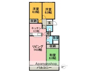 ロジェ本町【610号室】の間取り