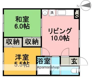 砂原マンション1【2階】の間取り
