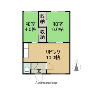 ハイツハッピーⅡ【1階】の間取り
