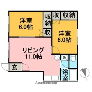 ハイツ原【102号室】の間取り