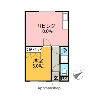 ハイツシャトー【203号室】の間取り