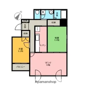 ベルエアーパレス滝川【401号室号室】の間取り