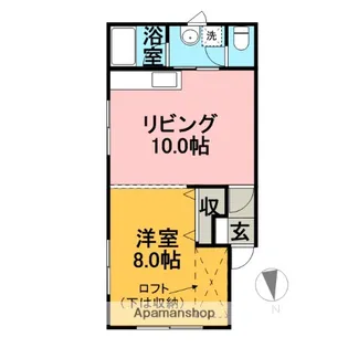 WESTハイツ【201号室】の間取り