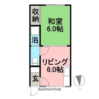 ハイツ山野【2階】の間取り