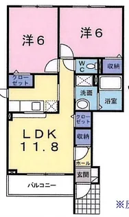 グレイスヴィラサンヨーD【1階】の間取り